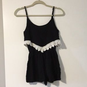 Lace Trim Romper